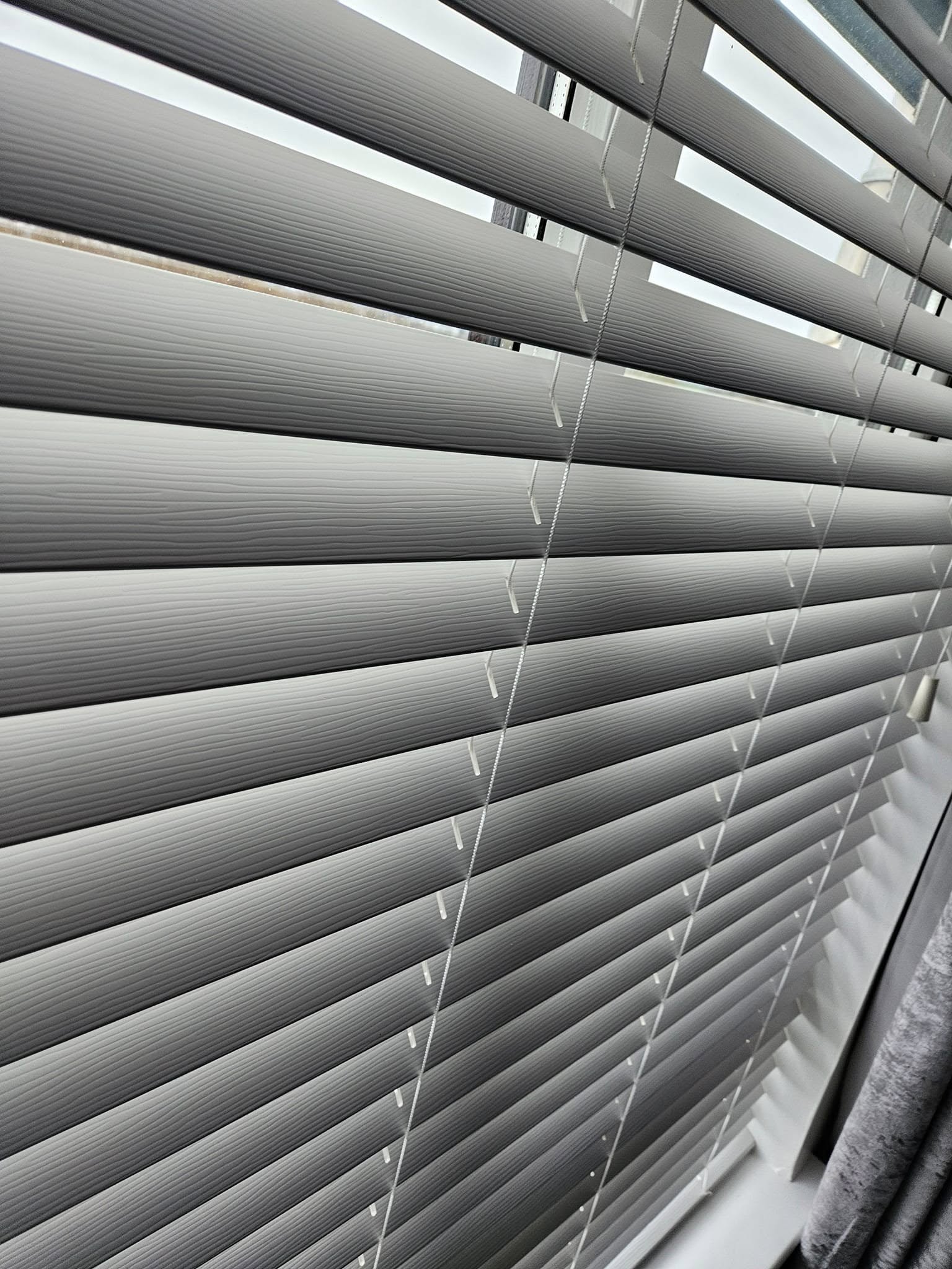 venetian blinds wood texture close up