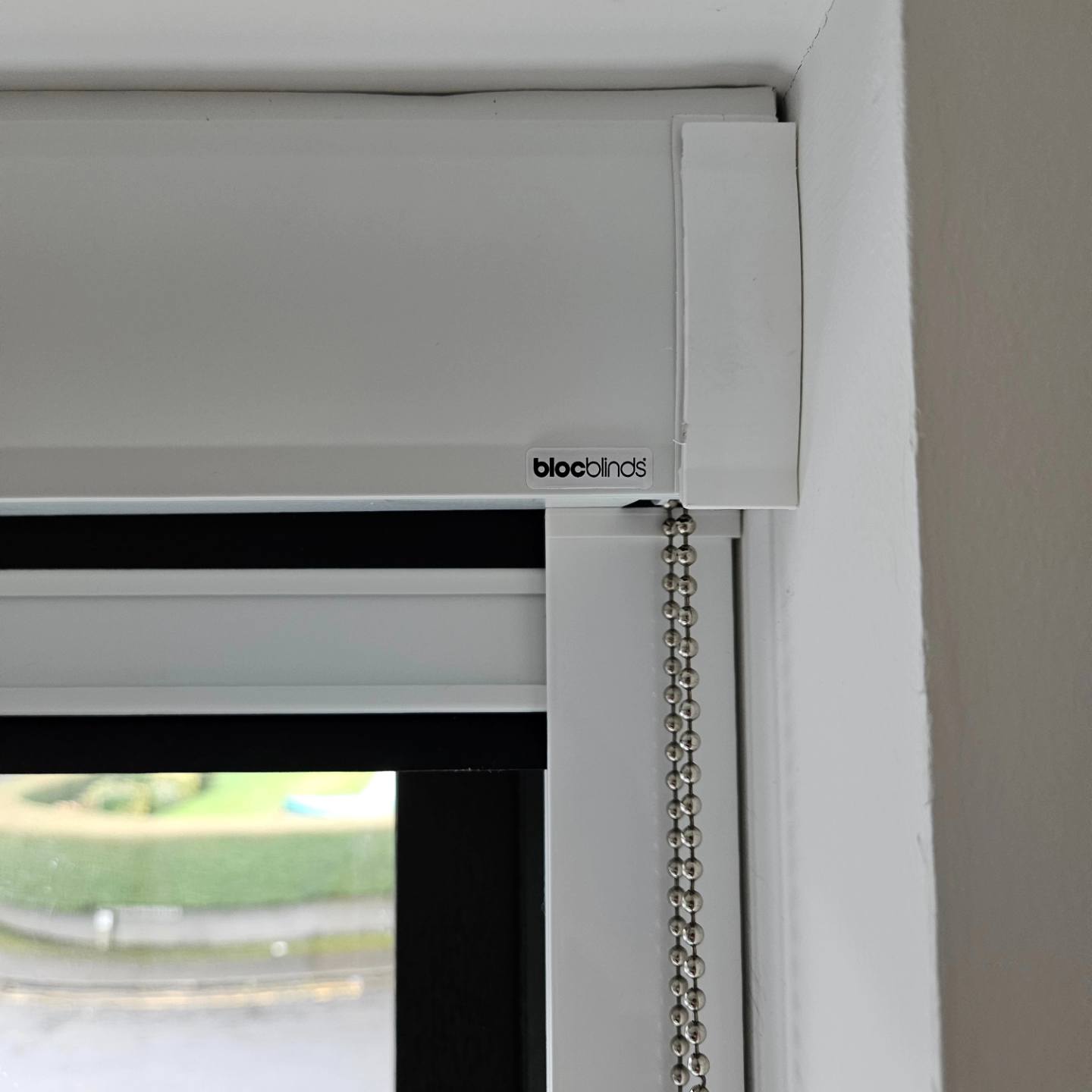 blocblinds white blinds doorway window