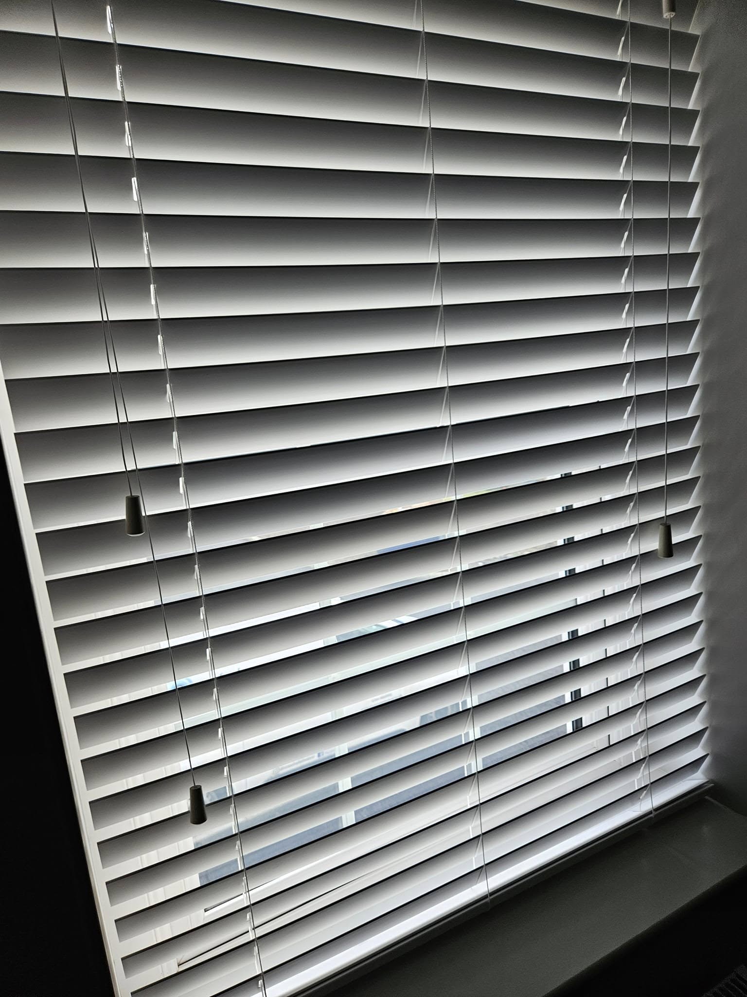 venetians blinds half closed